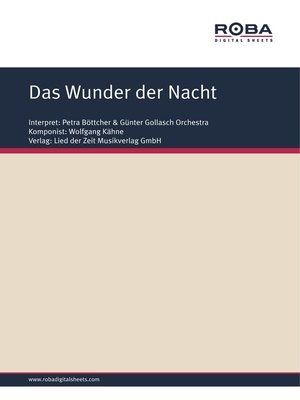 cover image of Das Wunder der Nacht